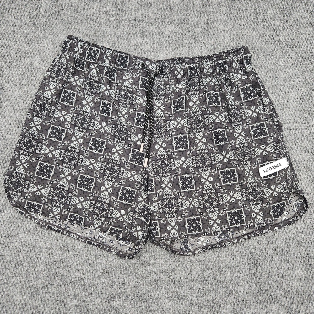 Legends Men's XL Unlined Athletic Shorts Bandana Print Luka Gym Workout Training